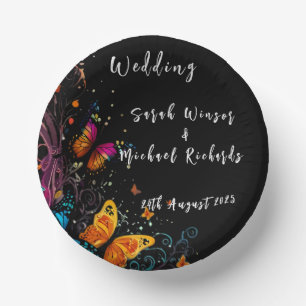 Whimsical Butterfly Garden Postcard Paper Plate