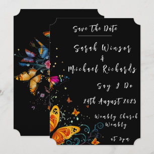 Whimsical Butterfly Garden Wedding Invitation