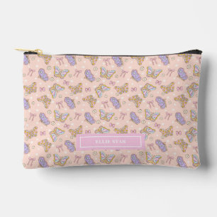 Whimsical Butterfly Girl Personalized Cosmetic Bag