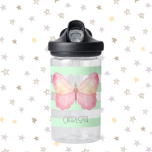 Whimsical Butterfly Personalised Water Bottle