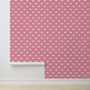 Whimsical Butterfly Pink Wallpaper