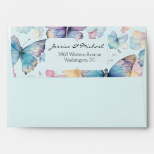 Whimsical Butterfly Wedding Envelope