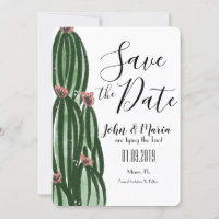 Whimsical Cactus Artsy Save the Date