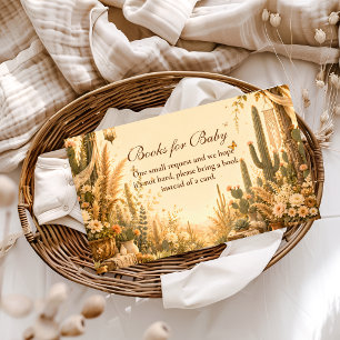 Whimsical Cactus Boho Books for Baby Enclosure Card