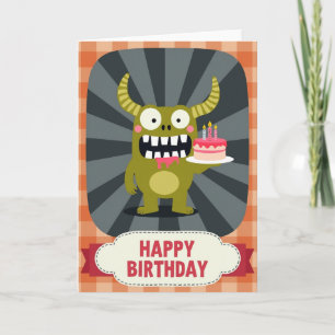 Whimsical Cake Creatures Birthday Card