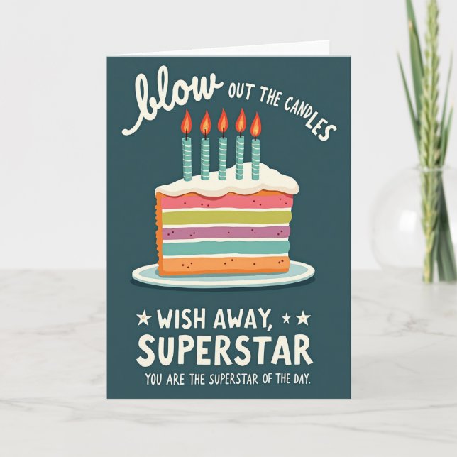 Whimsical Cake Layers Card (Front)