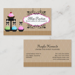Whimsical Cake Pops Dessert Tables Business Card