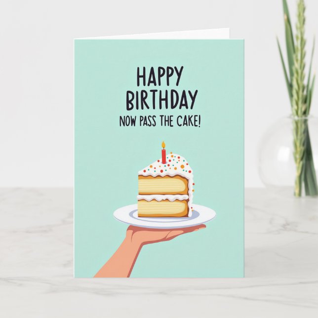 Whimsical Cake Slice Card (Front)