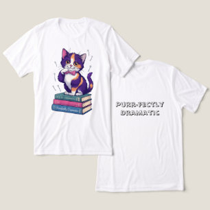 Whimsical Calico Kitten with Polka-Dot Bow Tri-Blend Shirt