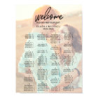 Whimsical Calligraphy | Faded Photo Seating Chart