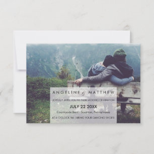 Whimsical Calligraphy   Faded Photo The Wedding Of Invitation