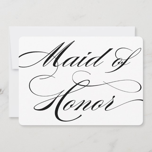 Whimsical Calligraphy | Maid of Honour Wedding Sig (Front)