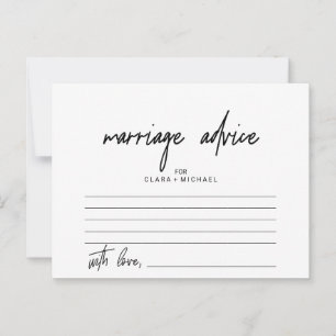 Whimsical Calligraphy Marriage Advice Cards