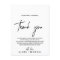 Whimsical Calligraphy Reception Thank You Card