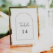 Whimsical Calligraphy Script Arch Frame Wedding