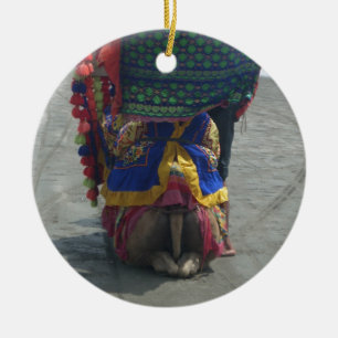 Whimsical Camel Art Print/Graphic Ceramic Tree Decoration