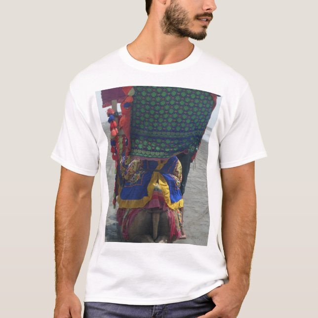 Whimsical Camel Art Print/Graphic T-Shirt (Front)