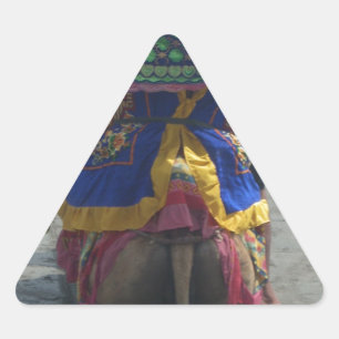 Whimsical Camel Art Print/Graphic Triangle Sticker