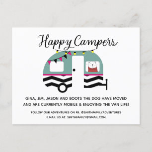 Whimsical Camper String Lights Moving Announcement