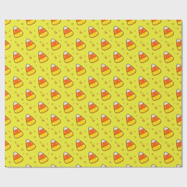 Whimsical Candy Corn, Halloween Candy Corn, Fall, Wrapping Paper (Flat)