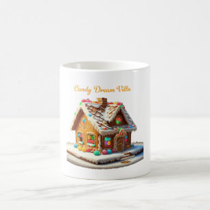 Whimsical Candy Dream Villa Festive Gingerbread Coffee Mug