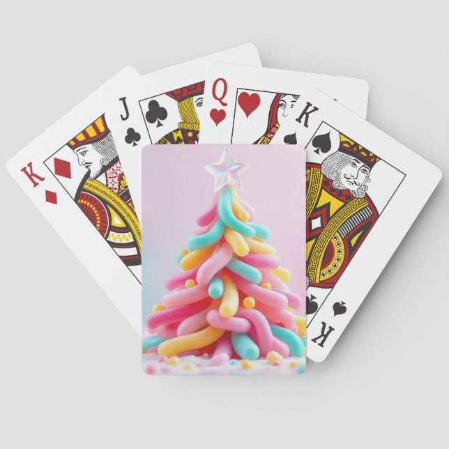 Whimsical Candy Tree Playing Cards (Back)
