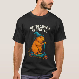 Whimsical Capy Wizard Off to Cause A Kerfuffle Mem T-Shirt