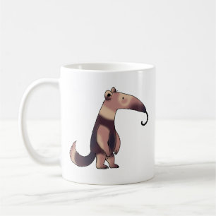 Whimsical Cartoon Anteater Art Coffee Mug