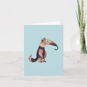 Whimsical Cartoon Anteater Art Note Card