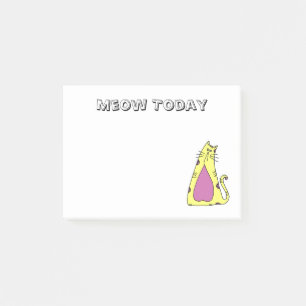Whimsical Cartoon Cat Post-it Notes