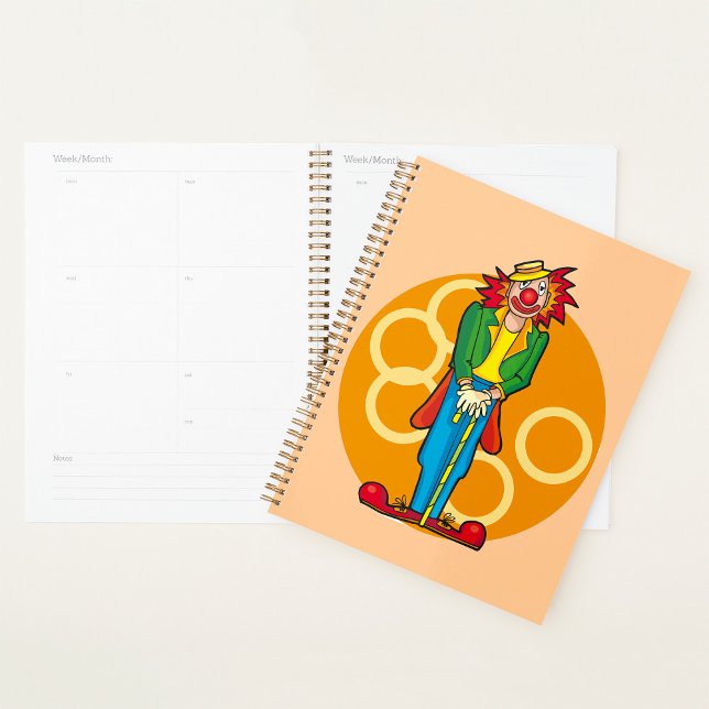 Whimsical Cartoon Clown with Bright Colours Planner (Creator Uploaded)