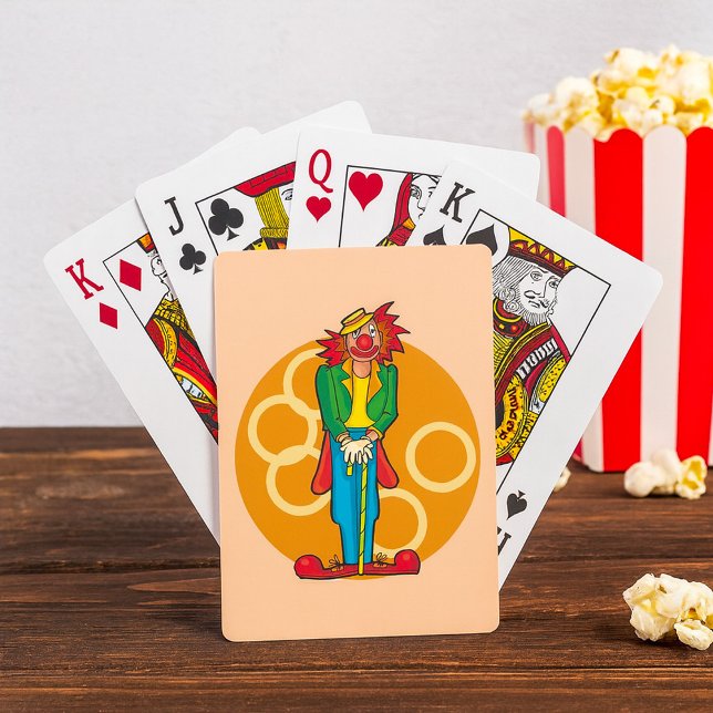 Whimsical Cartoon Clown with Bright Colours Playing Cards (Creator Uploaded)