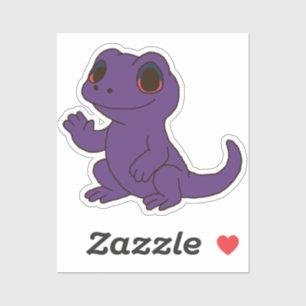Whimsical Cartoon Gecko Decal