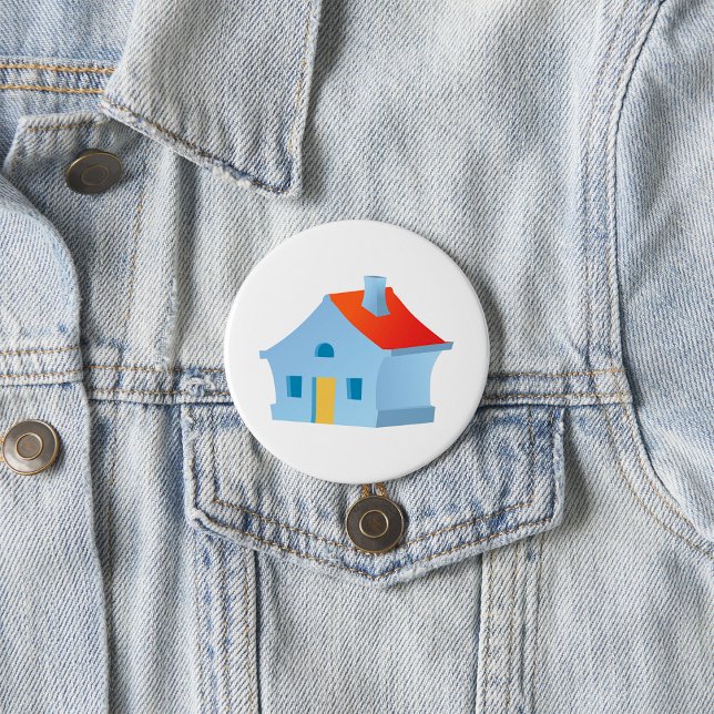 Whimsical Cartoon House Colourful Playful Home 7.5 Cm Round Badge (Creator Uploaded)