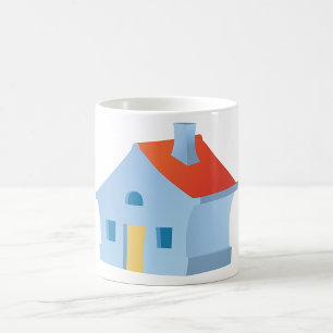 Whimsical Cartoon House Colourful Playful Home Coffee Mug