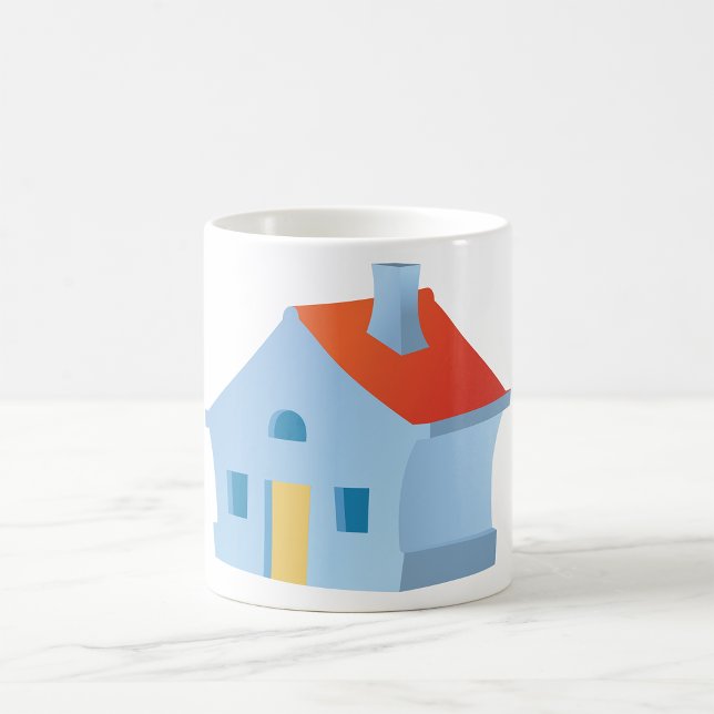 Whimsical Cartoon House Colourful Playful Home Coffee Mug (Creator Uploaded)