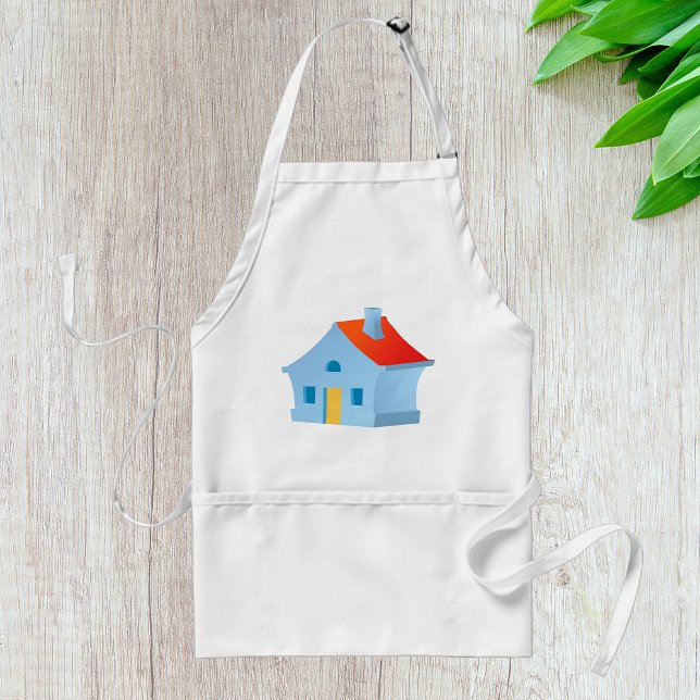 Whimsical Cartoon House Colourful Playful Home Standard Apron (Creator Uploaded)