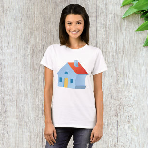 Whimsical Cartoon House Colourful Playful Home T-Shirt