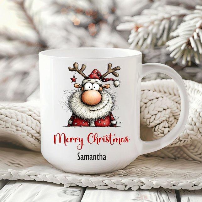 Whimsical Cartoon Santa Claus Funny Coffee Mug (Whimsical Cartoon Santa Claus Funny Coffee Mug)