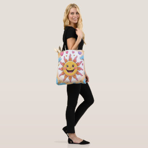 Whimsical Cartoon Weather Art for Children Tote Bag