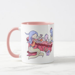 Whimsical Cashier Mermaid Grocery Store Work Mug