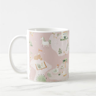 Whimsical castle unicorn princess nursery baby gir coffee mug
