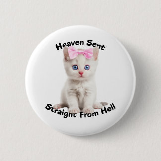 Whimsical Cat 6 Cm Round Badge