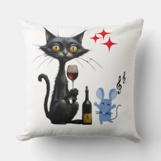 Whimsical Cat and Mouse Cushion – A Touch of Fun a
