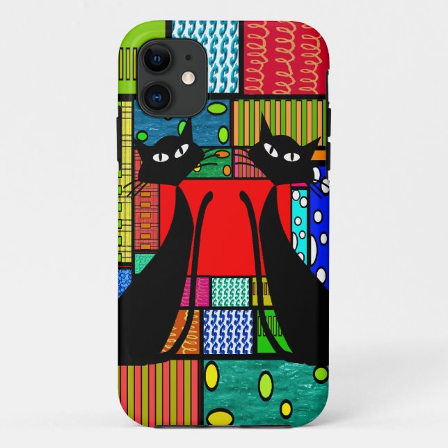 Whimsical Cat Art Gifts Case-Mate iPhone Case (Back)