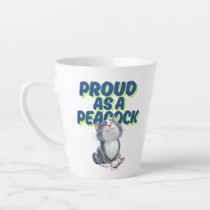 Whimsical Cat Art Latte Mug
