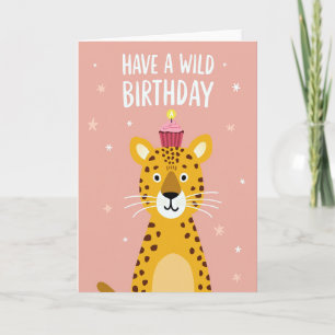 Whimsical Cat Birthday Card