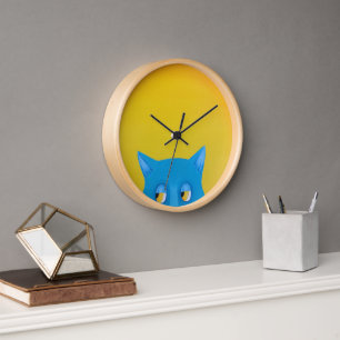Whimsical Cat Clock