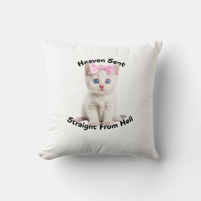 Whimsical Cat Cushion (Front)