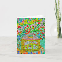 Whimsical Cat Family in Cosy House